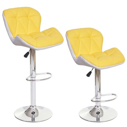 Tabouret De Bar Hwc-a92 Simlicuir Jaune