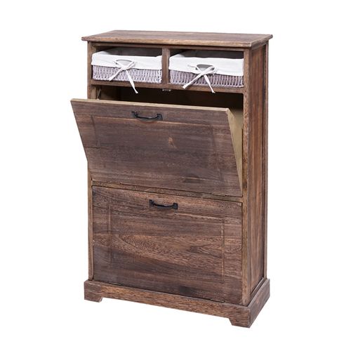 Meuble À  Chaussures Hwc-h19 100x60x24cm Brun