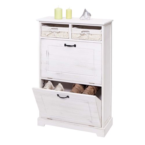 Meuble À  Chaussures Hwc-h19 100x60x24cm Blanc