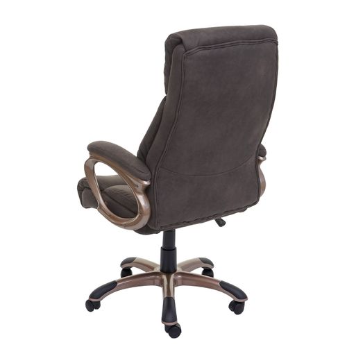 Chaise De Bureau Dallas Aspect Daim Gris Foncé