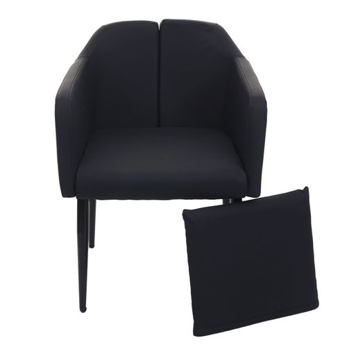 2x Chaise De Salle À Manger Hwc-h93 Similicuir Noir