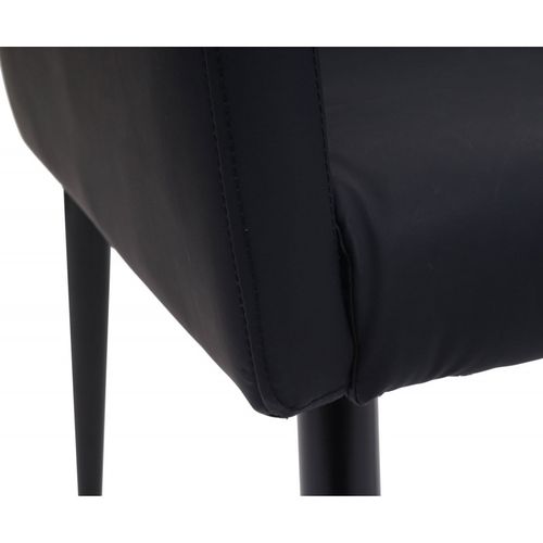 2x Chaise De Salle À Manger Hwc-h93 Similicuir Noir