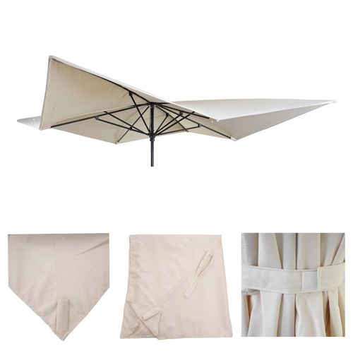 Toile Pour Parasol De Luxe Hwc-a37 3x3m (ø4.24m) Crème