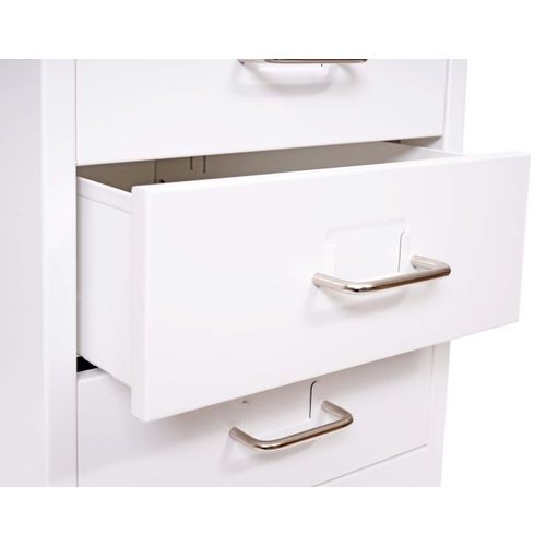 Caisson à Roulettes Boston T851 48x28x41cm 4 Tiroirs Blanc