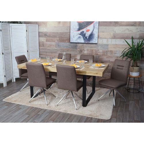 Lot De 6 Chaises De Salle à Manger Hwc-h70 Brun