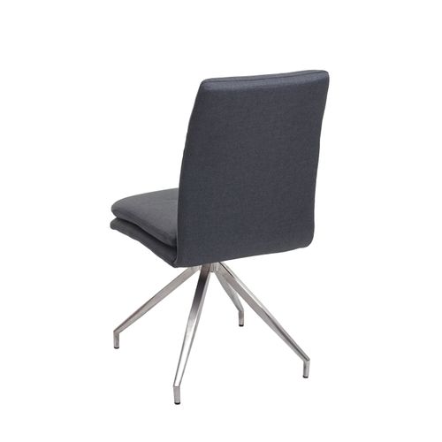 6x Chaise De Salle à Manger Hwc-h70 Tissu Textile Gris Foncé