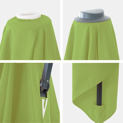 Toile Pour Parasol De Luxe Hwc-a96, 3,5x3,5m (ø4,95m) 4kg ~ Vert Clair