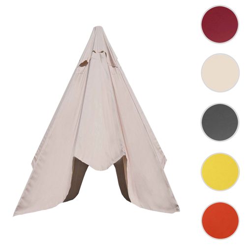 Toile De Rechange Pour Parasol Florida 3,5m Polyester 8 Baleines Crème-blanc