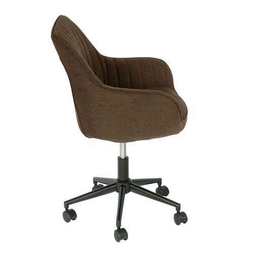 Chaise De Bureau Hwc-j62, Chaise Pivotante Chaise De Bureau Tissu/textile Marron