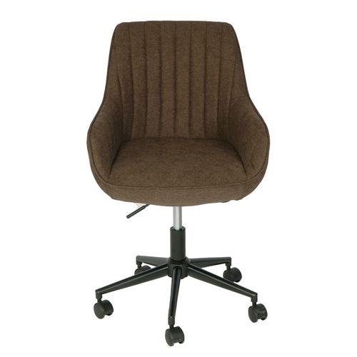Chaise De Bureau Hwc-j62, Chaise Pivotante Chaise De Bureau Tissu/textile Marron