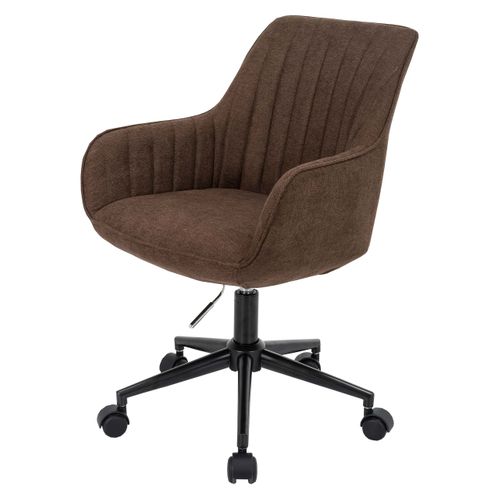 Chaise De Bureau Hwc-j62, Chaise Pivotante Chaise De Bureau Tissu/textile Marron