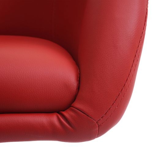 Lot De 6 Chaises De Salle à Manger Hwc-f19 Similicuir Rouge