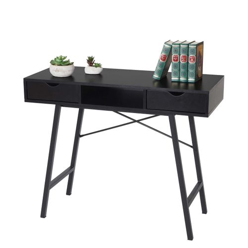 Table Console Hwc-e92 Structure 3d 100x40 cm Noir