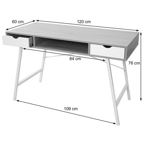 Bureau Hwc-e92 Structure 3d 120x60xcm Noir
