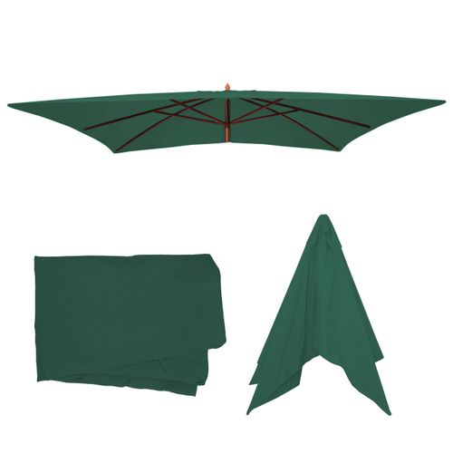 Toile De Rechange Pour Parasol Florida 3x4m Polyester Vert