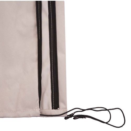 Housse De Protection Hwc Pour Parasol Jusqu'à 4,3m (3x3m) ~ Crème-gris