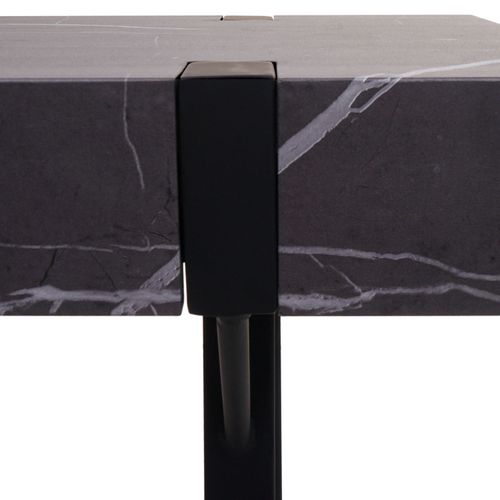 Meuble TV, Métal 42x120x40cm Aspect Marbre Gris