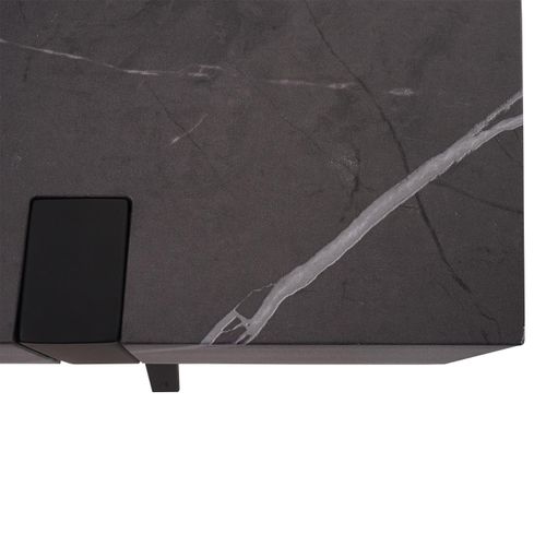 Meuble TV, Métal 42x120x40cm Aspect Marbre Gris