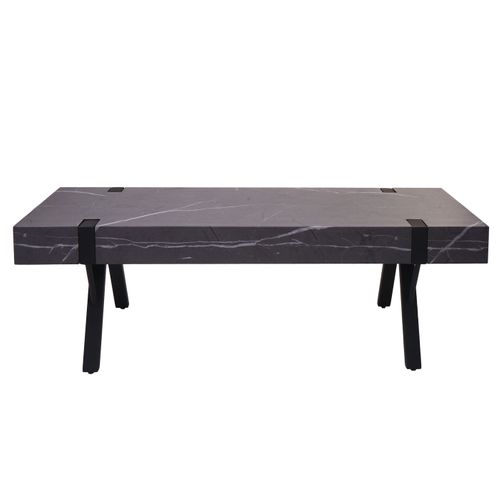 Meuble TV, Métal 42x120x40cm Aspect Marbre Gris