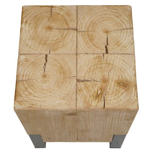 Tabouret Hwc-l76 Industrial Métal Massif-bois Naturel