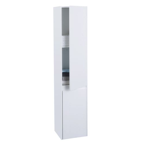 Colonne Suspendue Hwc-l86 2 Portes 3 Compartiments 160x33cm Blanc