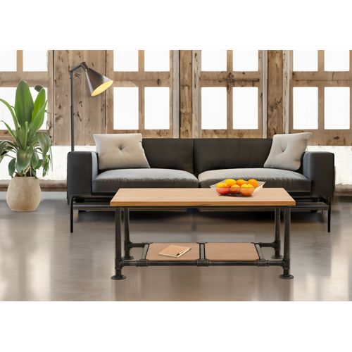 Table Basse Hwc-n27 48x100x50cm Naturel