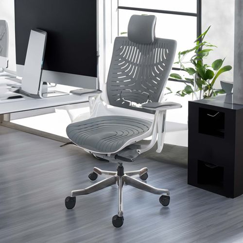 Chaise De Bureau Merryfair Wau 2b Coque Rigide, Ergonomique Gris