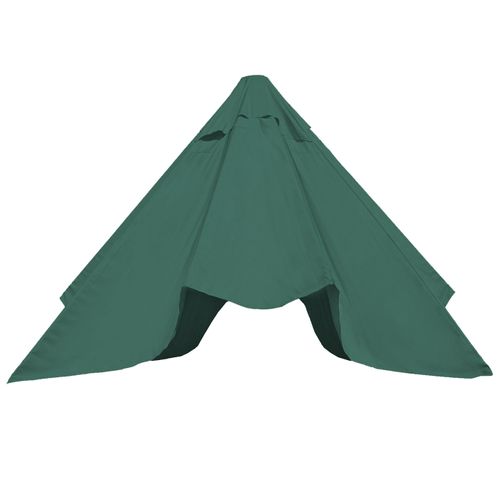 Toile De Rechange Pour Parasol Florida Ø 3,5m Polyester 8 Baleines Vert