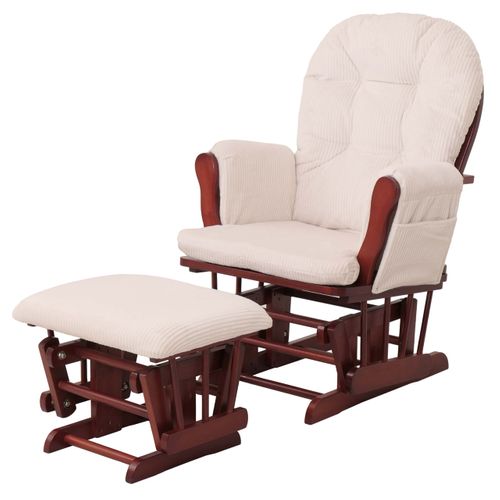 Fauteuil Relax Hwc-c76 Crème, Structure Foncée