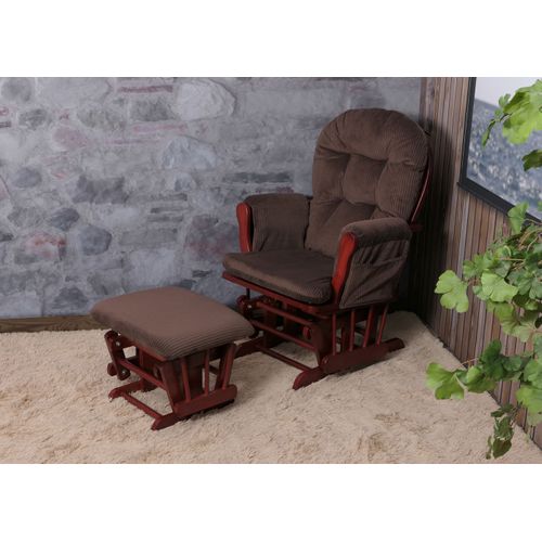 Fauteuil Relax Hwc-c76 Brun, Structure Foncée