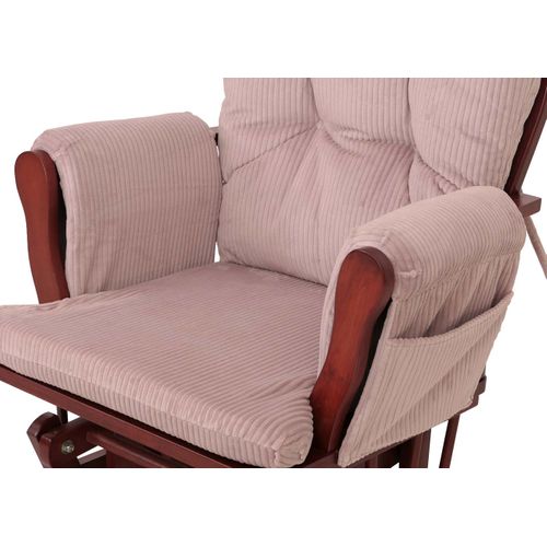 Fauteuil Relax Hwc-c76 Rose, Structure Foncée