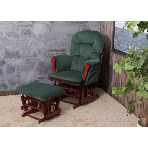 Fauteuil Relax Hwc-c76 Vert, Structure Foncée