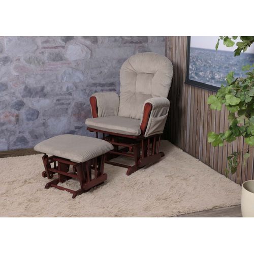 Fauteuil Relax Hwc-c76 Gris Clair, Structure Foncée