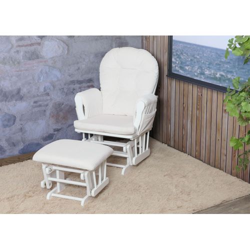 Fauteuil Relax Hwc-c76 Crème Structure Blanche