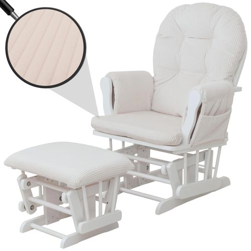 Fauteuil Relax Hwc-c76 Crème Structure Blanche