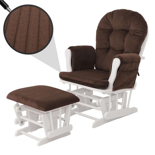 Fauteuil Relax Hwc-c76 Brun, Structure Blanche