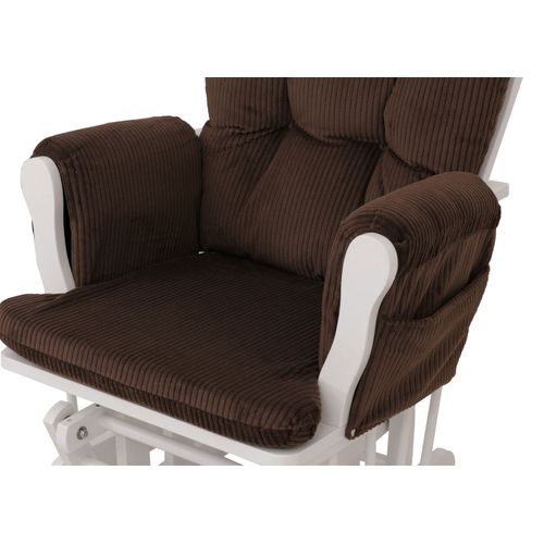 Fauteuil Relax Hwc-c76 Brun, Structure Blanche