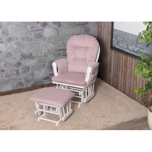 Fauteuil Relax Hwc-c76 Rose, Structure Blanche