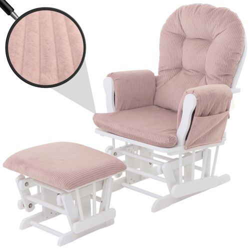 Fauteuil Relax Hwc-c76 Rose, Structure Blanche