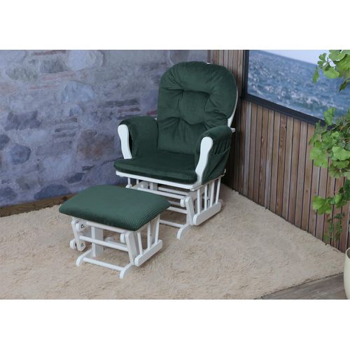 Fauteuil Relax Hwc-c76 Vert, Structure Blanche