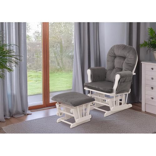 Fauteuil Relax Hwc-c76 Gris Foncé, Structure Blanche