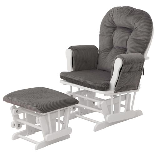 Fauteuil Relax Hwc-c76 Gris Foncé, Structure Blanche