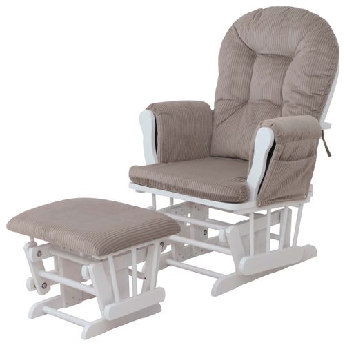 Fauteuil Relax Hwc-c76 Gris Clair, Structure Blanche