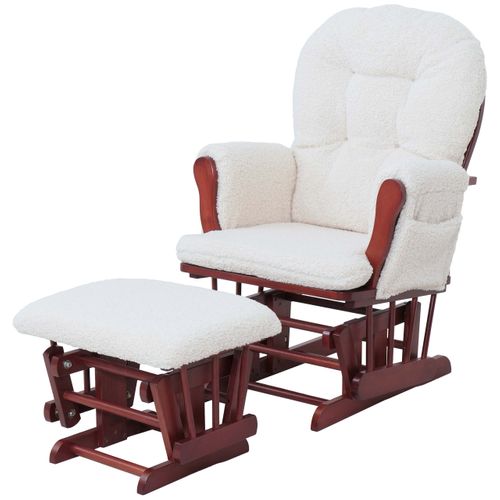 Fauteuil Relax Hwc-c76 Crème, Structure Foncée