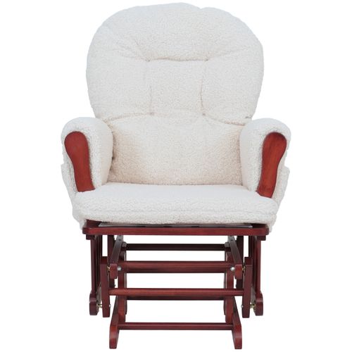 Fauteuil Relax Hwc-c76 Crème, Structure Foncée