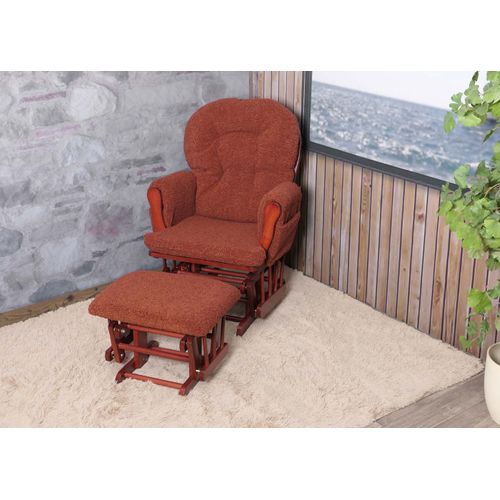 Fauteuil Relax Hwc-c76 Brun Rouille, Structure Foncée