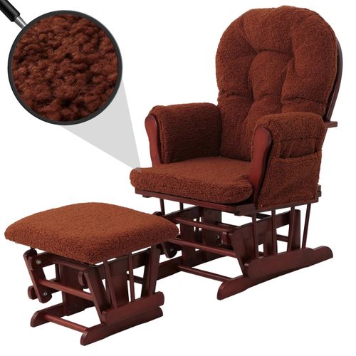 Fauteuil Relax Hwc-c76 Brun Rouille, Structure Foncée