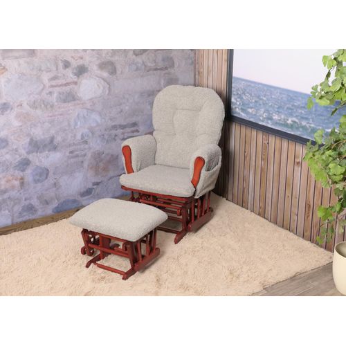 Fauteuil Relax Hwc-c76 Gris, Structure Foncée