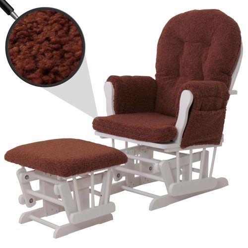 Fauteuil Relax Hwc-c76 Brun Rouille, Structure Blanche