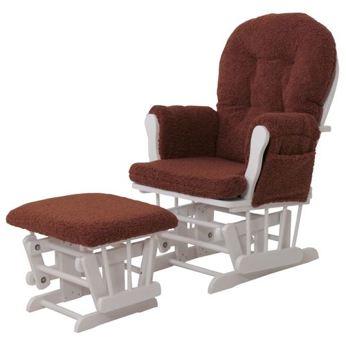 Fauteuil Relax Hwc-c76 Brun Rouille, Structure Blanche